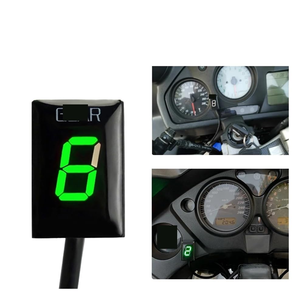 デジタルメーター表示 オートバイスピードギア表示インジケーター 1-6